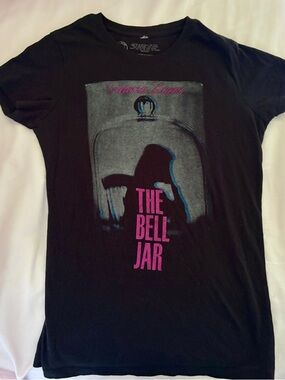 The Bell Jar Book Graphic Tee Black Size M